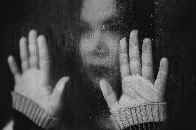 woman having anxiety to addiction